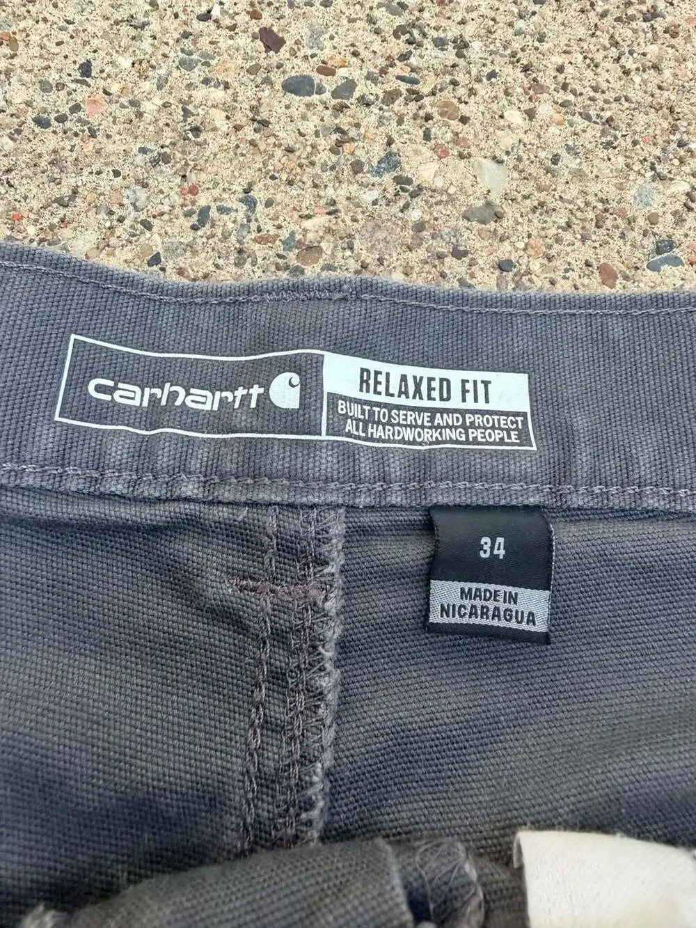 Carhartt Rugged Flex Relaxed Fit Utility Work Shorts Gray Size 34